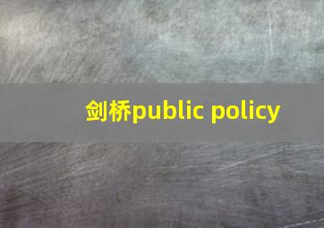 剑桥public policy